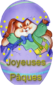 Gif animé joyeuses Pâques lapin